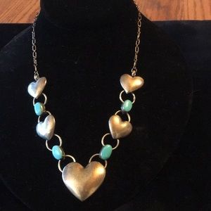 Sterling and Turquoise Heart Necklace